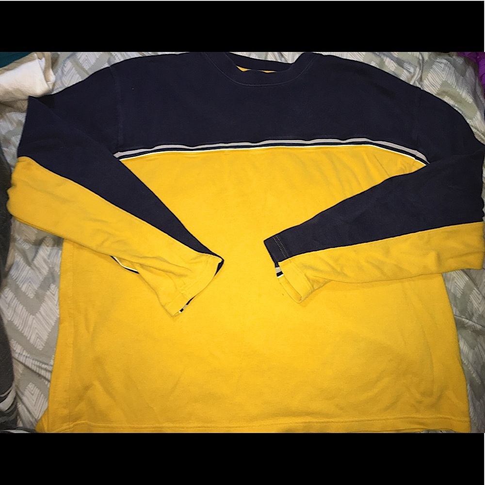 3/$22 vintage yellow black stripe sweater XXL
